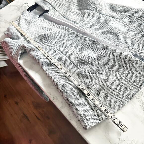VICI Tayshia Pocketed Pale Gray Herringbone Open Front Jacket Women’s Size Small - Picture 12 of 14